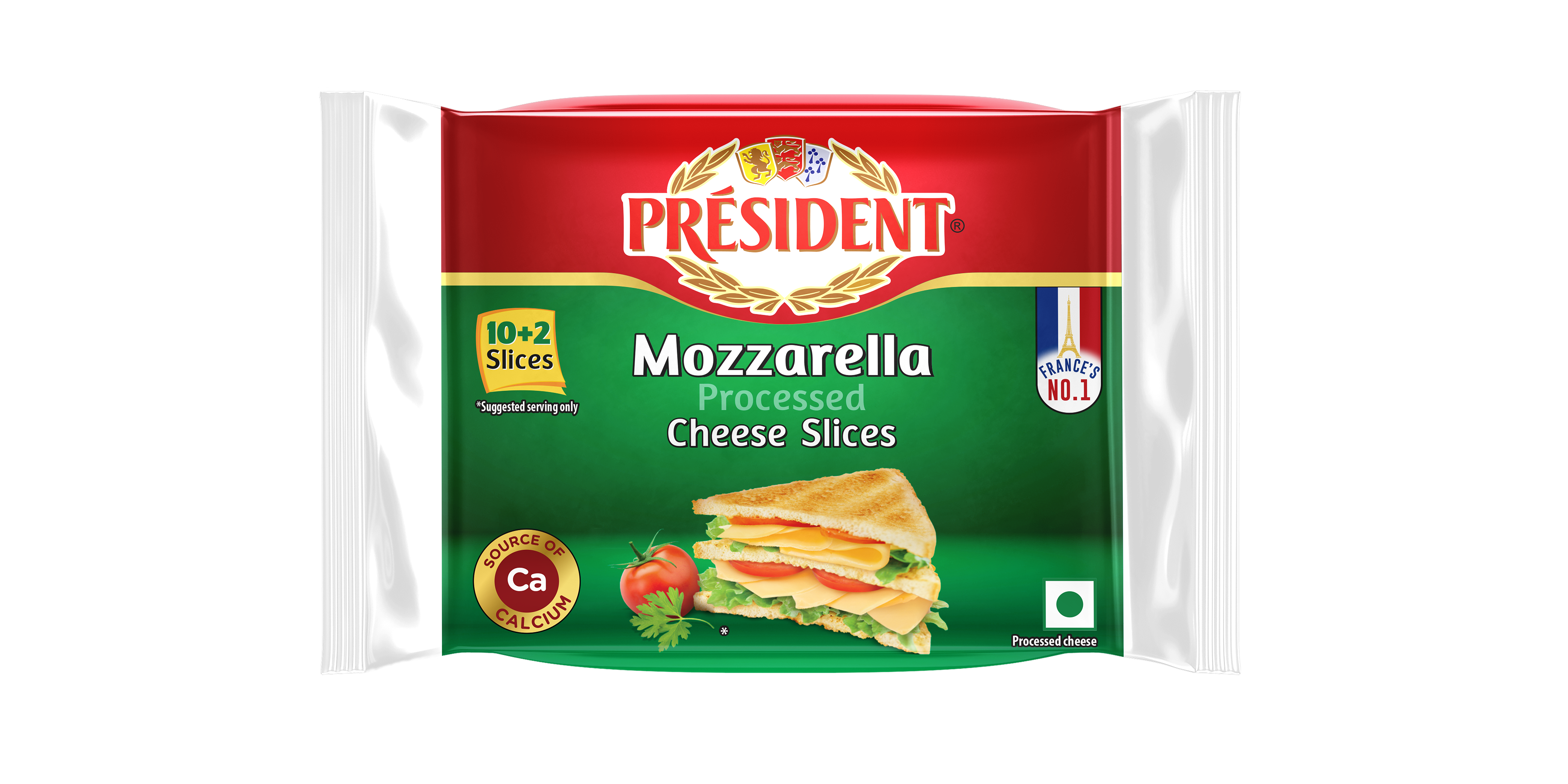 Président ® Mozzarella Processed Cheese Slices